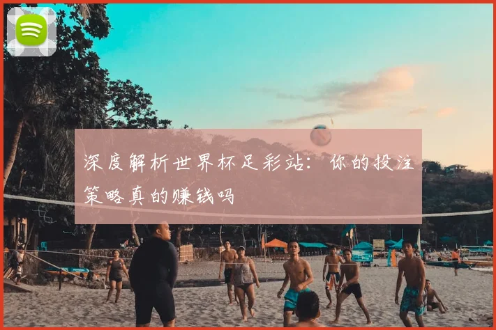 深度解析世界杯足彩站:你的投注策略真的赚钱吗